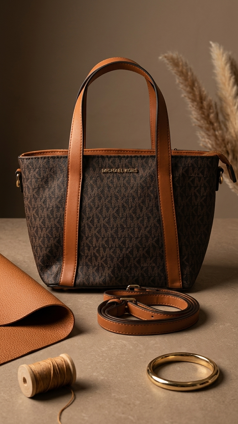 Michael Kors MK Pratt Small Signature Logo Tote Bag - 1715