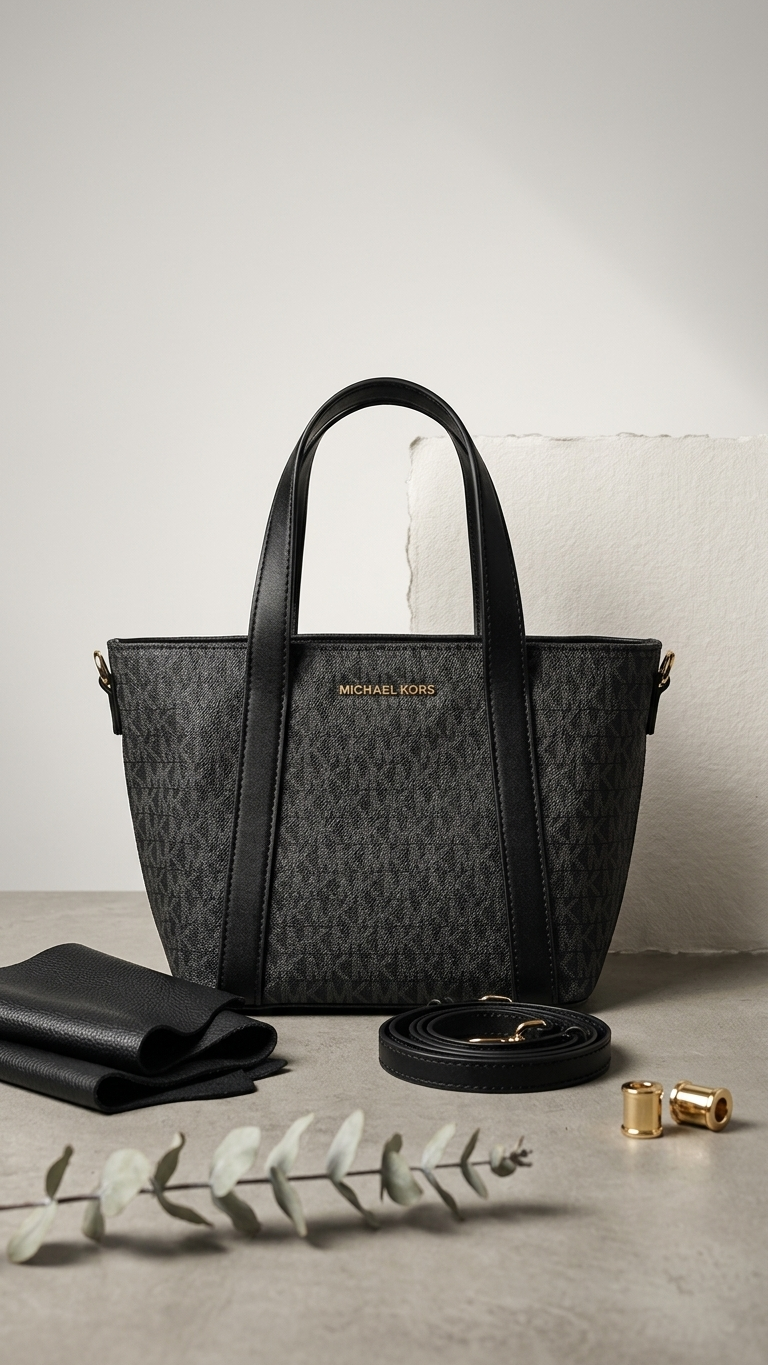 Michael Kors MK Pratt Small Signature Logo Tote Bag - 1715