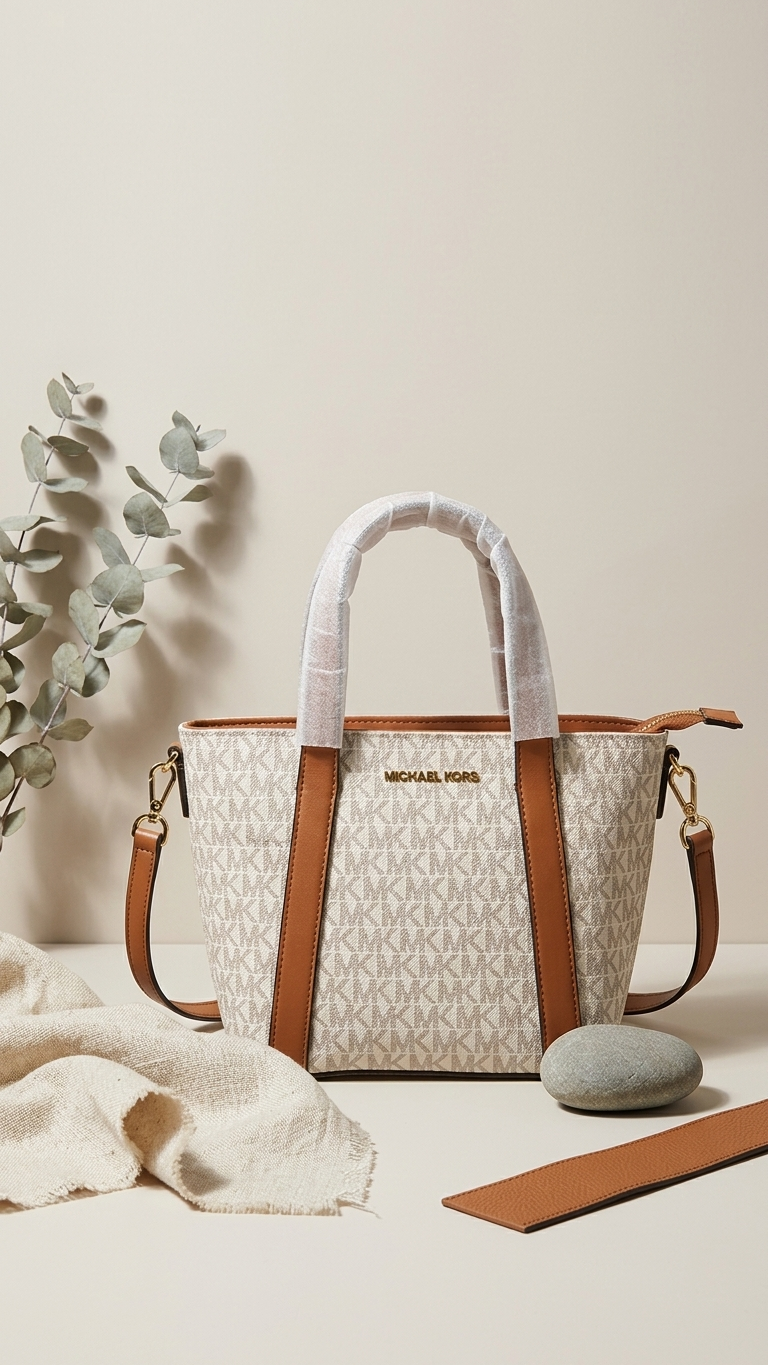 Michael Kors MK Pratt Small Signature Logo Tote Bag - 1715