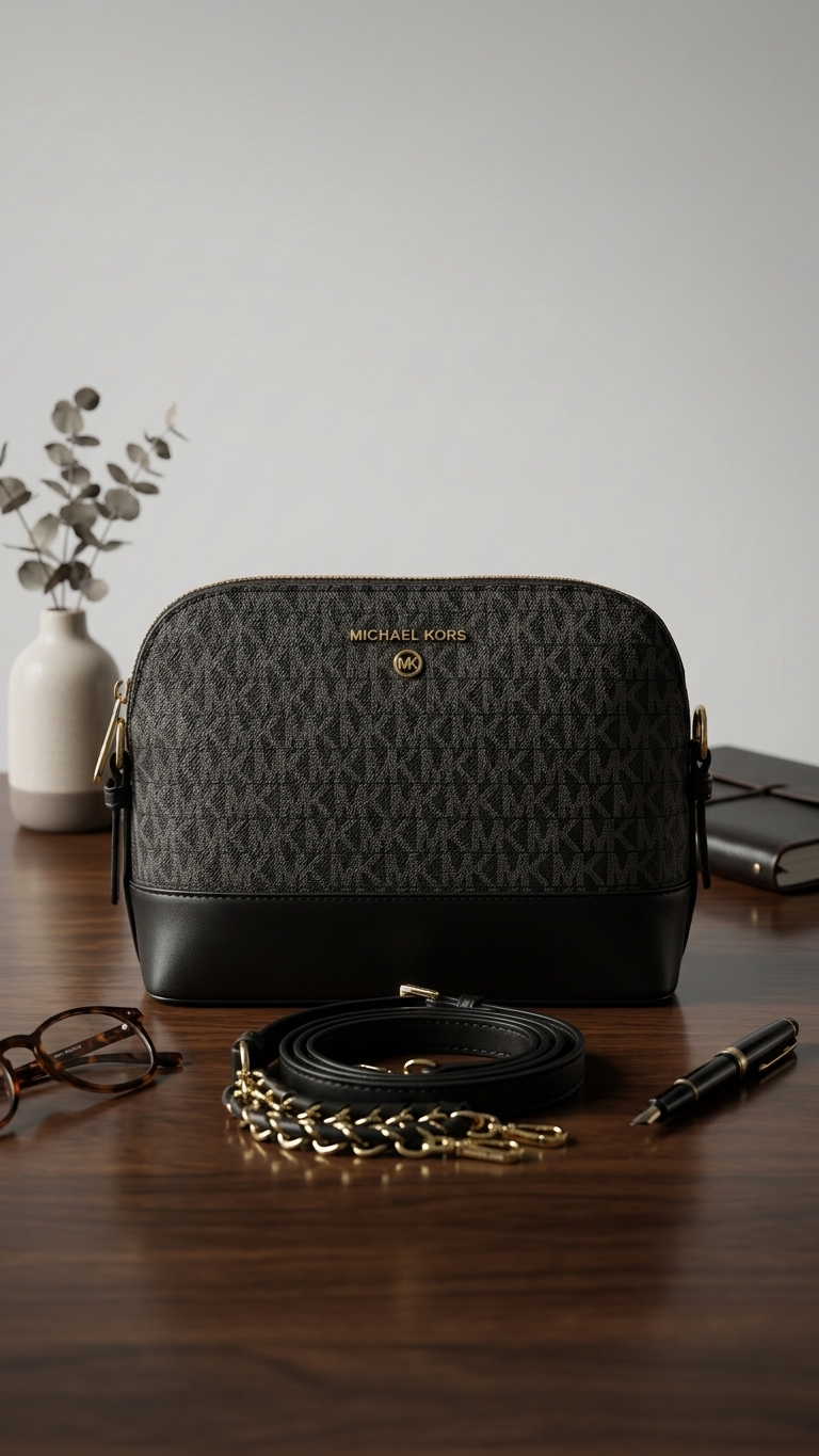 Michael Kors Large Logo Print Domo Crossbody Bag - 23032