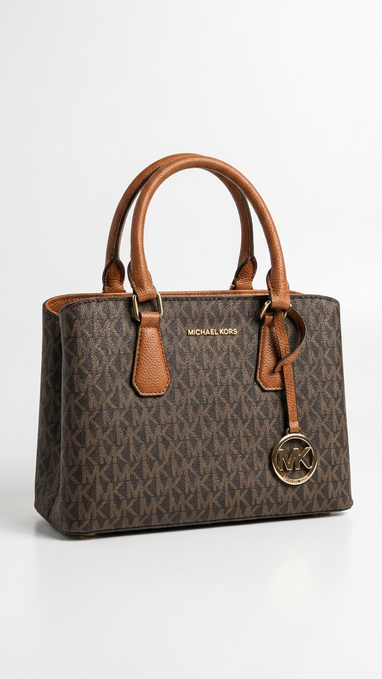 MICHAEL Michael Kors Camille Small Logo & Leather Satchel - 99180