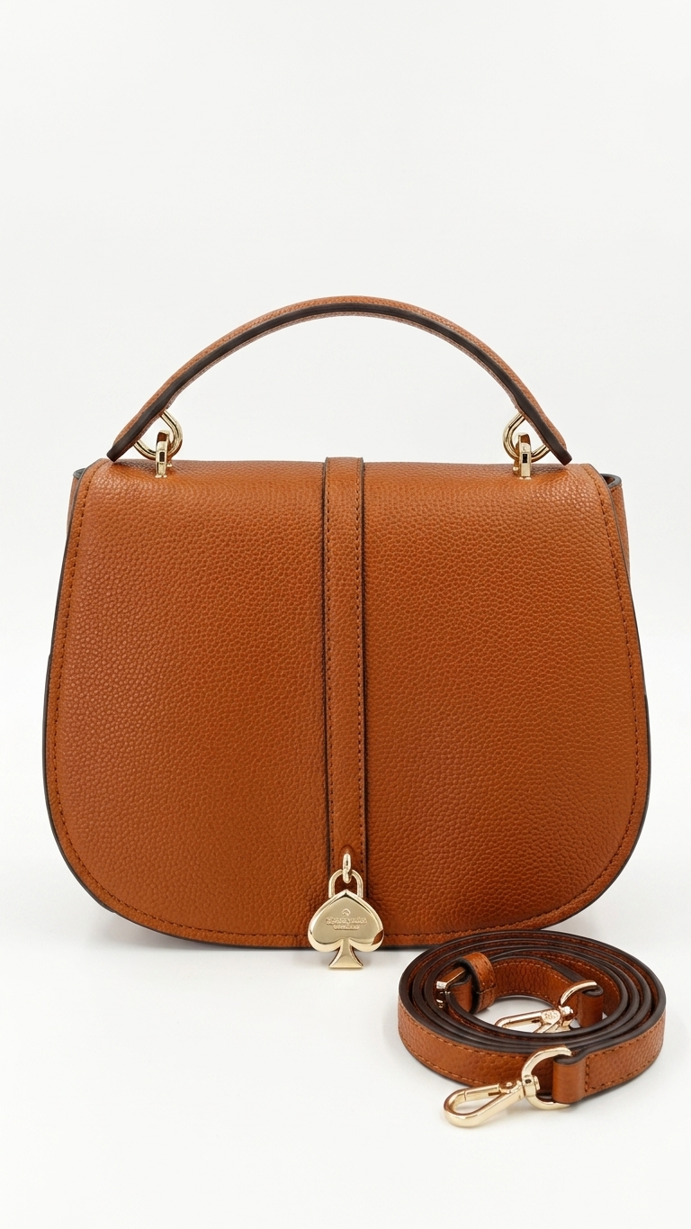 Kayla Pebbled Leather Saddle Bag - 2303