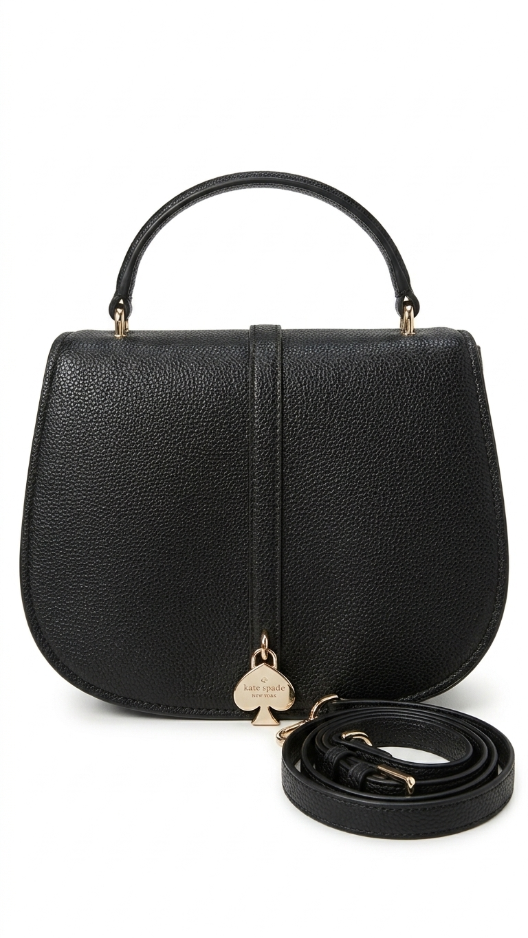 Kayla Pebbled Leather Saddle Bag - 2303
